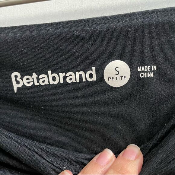 BETABRAND BLACK PONTE FLARE STRETCHY COMFY PANTS WORKWEAR/ YOGA SZ Small Petite - Picture 4 of 5